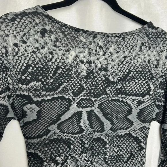 Vintage ,animal print dress, faux wrap,ruching,dark romantic,whimsigoth,event,EC - Picture 8 of 14